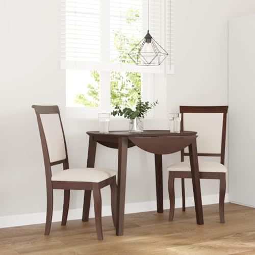 qohoio Esszimmerstühle mit Kissen 2 STK. EsszimmermöBel Esszimmerstuhl Dining Chair Esszimmer StüHle EsszimmerstüHlen Braun Massivholz Gummibaum - 4102486 von qohoio