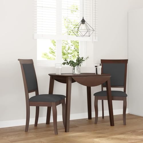 qohoio Esszimmerstühle mit Kissen 2 STK. EsszimmermöBel Esszimmerstuhl Dining Chair Esszimmer StüHle EsszimmerstüHlen Braun Massivholz Gummibaum - 4102487 von qohoio