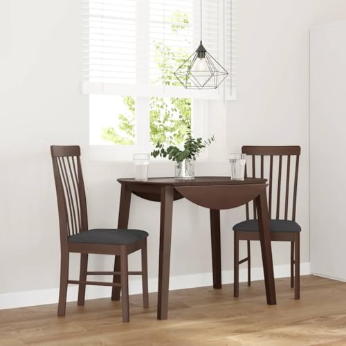 qohoio Esszimmerstühle mit Kissen 2 STK. EsszimmermöBel Esszimmerstuhl Dining Chair Esszimmer StüHle EsszimmerstüHlen Braun Massivholz Gummibaum - 4102500 von qohoio