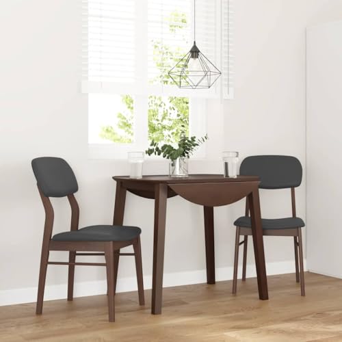 qohoio Esszimmerstühle mit Kissen 2 STK. EsszimmermöBel Esszimmerstuhl Dining Chair Esszimmer StüHle EsszimmerstüHlen Braun Massivholz Gummibaum - 4102524 von qohoio