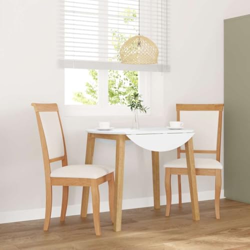 qohoio Esszimmerstühle mit Kissen 2 STK. EsszimmermöBel Esszimmerstuhl Dining Chair Esszimmer StüHle EsszimmerstüHlen Natur Massivholz Gummibaum - 4102488 von qohoio