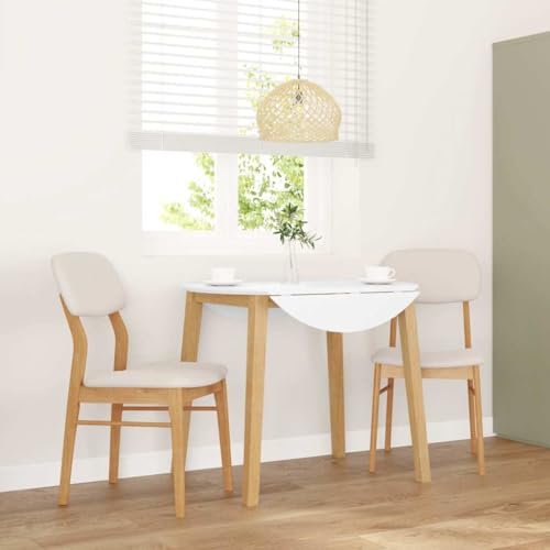 qohoio Esszimmerstühle mit Kissen 2 STK. EsszimmermöBel Esszimmerstuhl Dining Chair Esszimmer StüHle EsszimmerstüHlen Natur Massivholz Gummibaum - 4102525 von qohoio