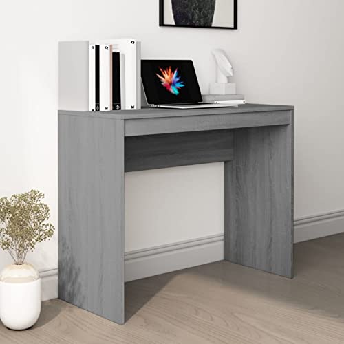 qohoio Schreibtisch Computertisch Office Table Schreib Tisch Computer Schreibtisch Grau Sonoma 90x40x72 cm Holzwerkstoff von qohoio