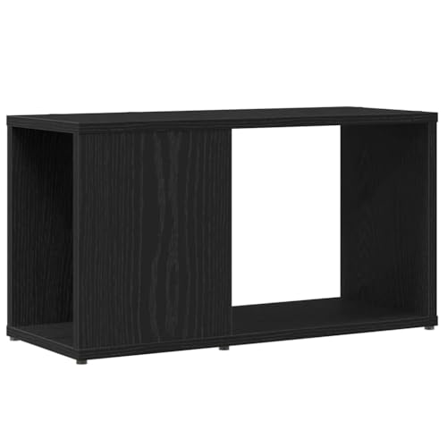 qohoio TV-Schrank Fernsehschrank Wohnzimmer MöBel TV MöBel Wohnzimmer Schrank TV Table TV Cabinet Schwarz Eichen-Optik 60x24x32 cm Holzwerkstoff von qohoio