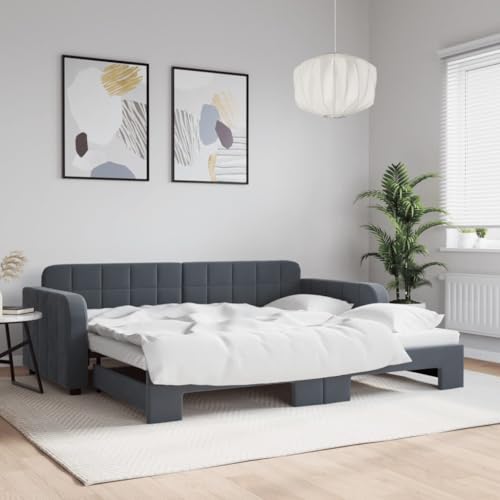 qohoio Tagesbett Ausziehbar Bett Ausziehbar Daybed Tagesbett Ausziehbar Sofabett Ausziehbares Bett Dunkelgrau 90x190 cm Samt - 3196943 qohoio Tagesbett Ausziehbar Bett Ausziehbar Daybed Tagesbett Ausziehbar Sofabett Ausziehbares Bett Dunkelgrau 90x190 cm Samt - 3196943 von qohoio