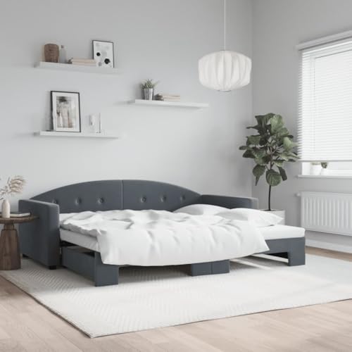 qohoio Tagesbett Ausziehbar Bett Ausziehbar Daybed Tagesbett Ausziehbar Sofabett Ausziehbares Bett Dunkelgrau 90x190 cm Samt - 3197315 qohoio Tagesbett Ausziehbar Bett Ausziehbar Daybed Tagesbett Ausziehbar Sofabett Ausziehbares Bett Dunkelgrau 90x190 cm Samt - 3197315 von qohoio