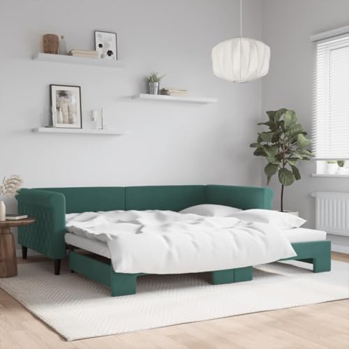 qohoio Tagesbett Ausziehbar Bett Ausziehbar Daybed Tagesbett Ausziehbar Sofabett Ausziehbares Bett Dunkelgrün 100x200 cm Samt - 3197780 qohoio Tagesbett Ausziehbar Bett Ausziehbar Daybed Tagesbett Ausziehbar Sofabett Ausziehbares Bett Dunkelgrün 100x200 cm Samt - 3197780 von qohoio