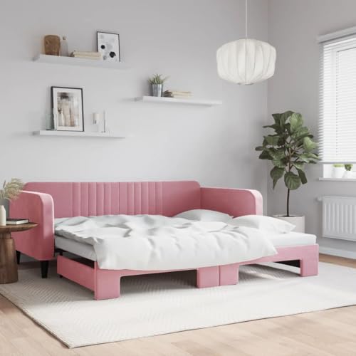 qohoio Tagesbett Ausziehbar Bett Ausziehbar Daybed Tagesbett Ausziehbar Sofabett Ausziehbares Bett Rosa 100x200 cm Samt - 3197073 qohoio Tagesbett Ausziehbar Bett Ausziehbar Daybed Tagesbett Ausziehbar Sofabett Ausziehbares Bett Rosa 100x200 cm Samt - 3197073 von qohoio