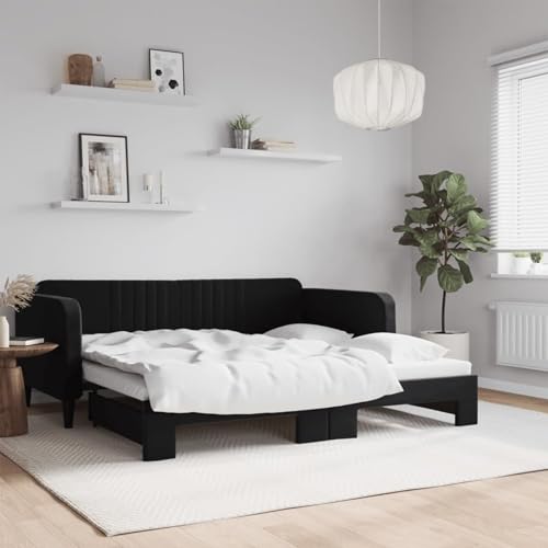 qohoio Tagesbett Ausziehbar Bett Ausziehbar Daybed Tagesbett Ausziehbar Sofabett Ausziehbares Bett Schwarz 90x190 cm Samt - 3197078 qohoio Tagesbett Ausziehbar Bett Ausziehbar Daybed Tagesbett Ausziehbar Sofabett Ausziehbares Bett Schwarz 90x190 cm Samt - 3197078 von qohoio