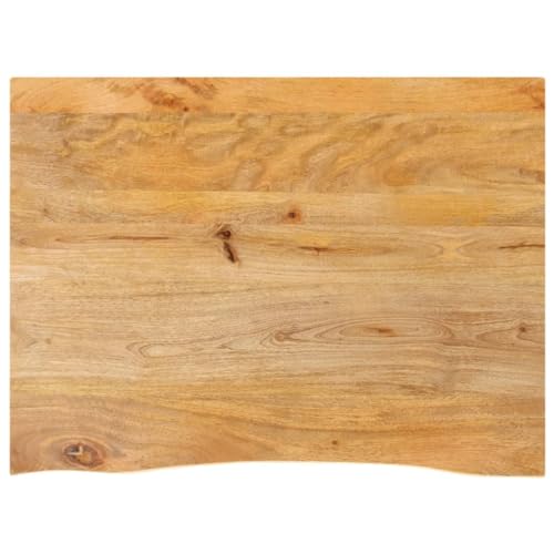 qohoio Tischplatte mit Baumkante 70x60x2,5 cm Massivholzplatte Tischplatte Tabletop Holzlatten Schreibtischplatte Massivholz Mango von qohoio