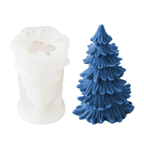 Weihnachtsbaumkerzenform - Weihnachtsbaumform Zur Kerzenherstellung, 3D-Seifen-Tonform In Baumform - Silikon-Kerzen-Bastelform, Bastelform Für Handgemachte Kerzenseife von qokeeu