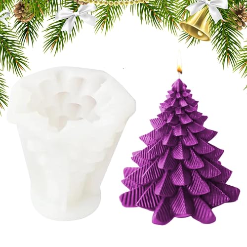 Weihnachtsbaumkerzenform - Weihnachtsbaumform Zur Kerzenherstellung, 3D-Seifen-Tonform In Baumform - Silikon-Kerzen-Bastelform, Bastelform Für Handgemachte Kerzenseife von qokeeu