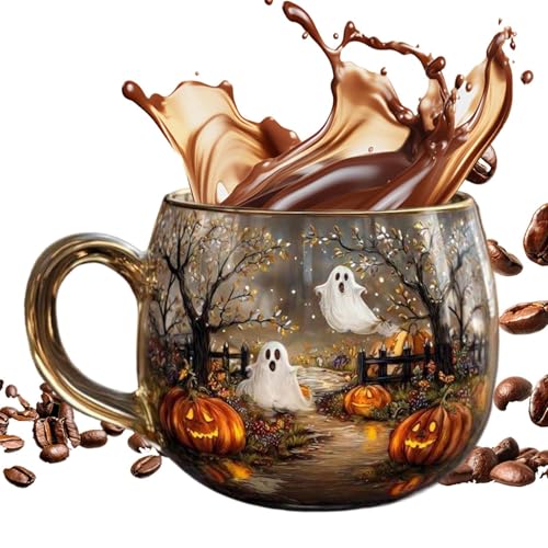 qokeeu Halloween-Becher, Hitzebeständiges Glass, Bemalte Kaffeetasse, Küchengetränke Becher, Jugendfeier Trinkglas, Milchtee Gefäß, Kaltgetränke Bechers, Kinder Reisebecher, Erwachsene Urla qokeeu Halloween-Becher, Hitzebeständiges Glass, Bemalte Kaffeetasse, Küchengetränke Becher, Jugendfeier Trinkglas, Milchtee Gefäß, Kaltgetränke Bechers, Kinder Reisebecher, Erwachsene Urla von qokeeu
