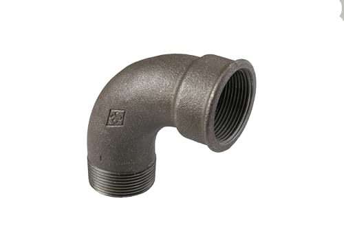 1 Stück - ATUSA Bogen Nr.1a i/a 90 Grad 3" aus Temperguss, schwarz - Fitting als Bogen zum Erstellen der Richtungsänderung um 90° der Rohrinstallation für Sanitär- und Heizungsinstallation 1 Stück - ATUSA Bogen Nr.1a i/a 90 Grad 3" aus Temperguss, schwarz - Fitting als Bogen zum Erstellen der Richtungsänderung um 90° der Rohrinstallation für Sanitär- und Heizungsinstallation von qpool24