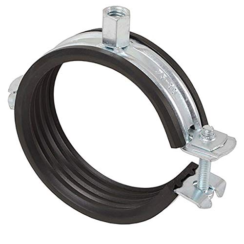 20 Stück - Gelenkrohrschelle mit Anschluss M8/10 Spannbereich 32-35mm (1") - Korrossionsschutz durch Verzinkung - mit Schalldämmung von qpool24