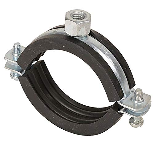 20 Stück - Schraubrohrschelle mit Anschluss M8 Spannbereich 20-25mm (1/2") - Korrossionsschutz durch Verzinkung - mit Schalldämmung - qpool24 von qpool24