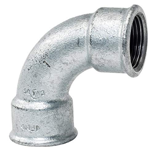 Bogen kurz 1 1/2" 90 Grad IG/IG - Fitting aus Temperguss feuerverzinkt - Formteil Nr. 2A - qpool24 von qpool24