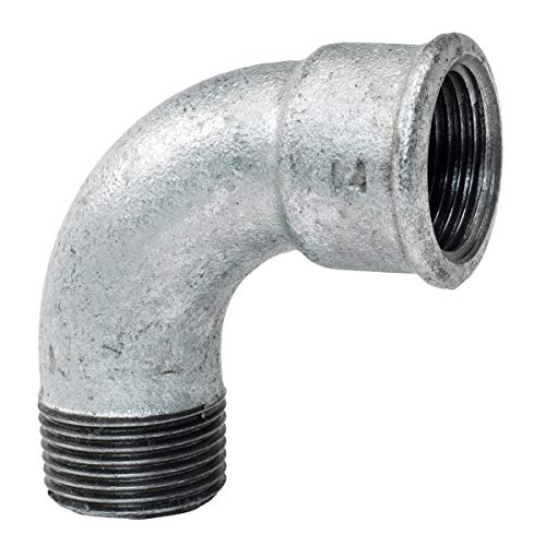 Bogen kurz 2" 90 Grad IG/AG - Fitting aus Temperguss feuerverzinkt - Formteil Nr. 1A - qpool24 von qpool24