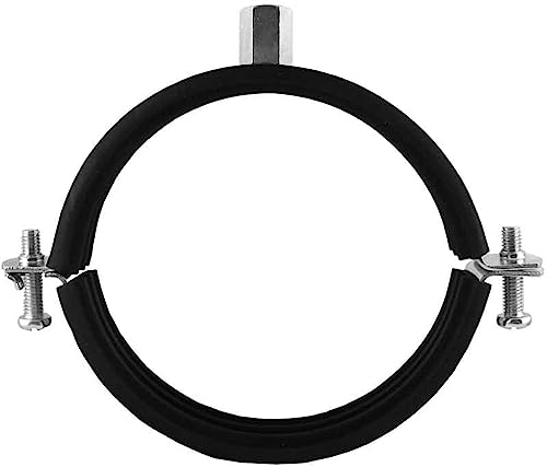 Lüftungsschellen Edelstahl A2, EPDM-Schallschutz, Spannmaße 80 mm - 1000 mm, angeschweißte Anschlussmutter, 2 unverlierbare Verschlussschrauben für Lüftungsrohrleitungen (224 mm) von qpool24