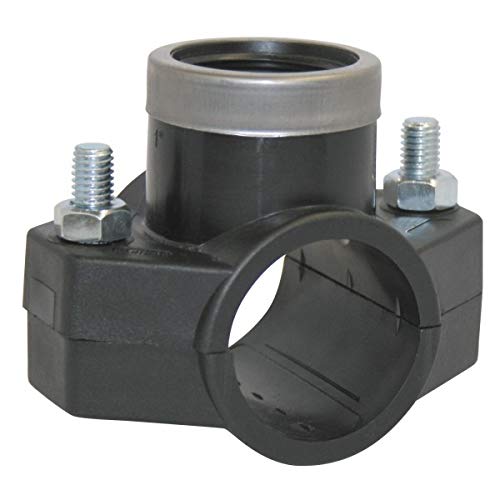 PE Anbohrsattel Ø 32 mm x 3/4" IG für PE-Rohr 32 mm mit Gewindeanschluss 3/4" IG zum Installieren von Abzweigen bei der Wasserversorgung für ober- und unterirdischer Verlegung von qpool24
