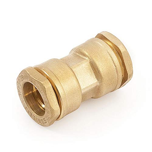 PE-Kupplung Messing 40 mm - Leichte und einfache Verschraubung von PE-Rohren mit zölligem Standard-Rohrgewinde als Kupplung im Bereich der Wasserversorgung von qpool24