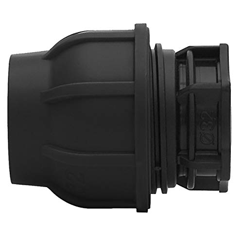 PE Verschraubung Endkappe Ø 40 mm mit Klemmverschraubung für PE-Rohr 40 mm für Wasserversorgung in Orts- und Fernwassernetzen bei Eigenwasserversorgung von qpool24