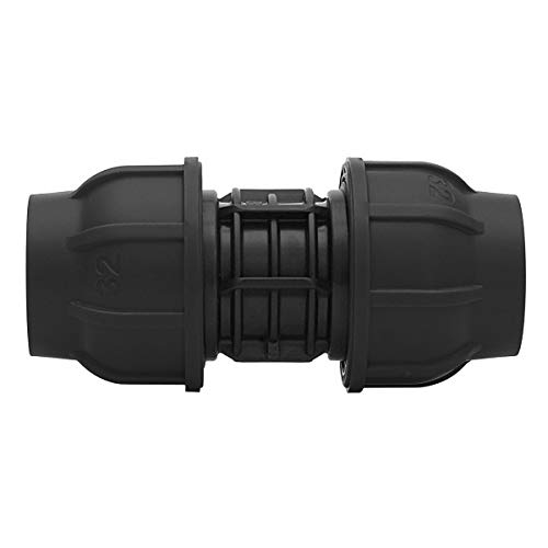 PE Verschraubung Kupplung Ø 63 x 63 mm mit Klemmverschraubung für PE-Rohr 63 mm mit vielen Verwendungszwecken: Wasserversorgung in Orts- und Fernwassernetzen oder Brunnen- und Eigenwasserversorgung von qpool24