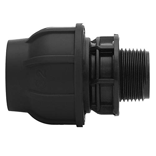 PE Verschraubung Ø 50 mm x 2" AG mit Klemmverschraubung für PE-Rohr 50 mm für Wasserversorgung in Orts- und Fernwassernetzen bei Eigenwasserversorgung von qpool24