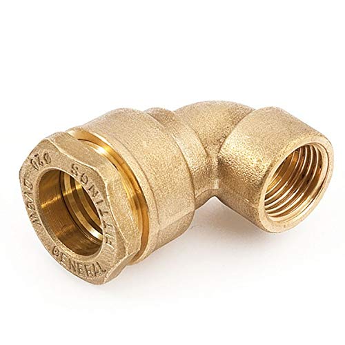 PE-Winkel Messing 32 mm 1" IG von qpool24