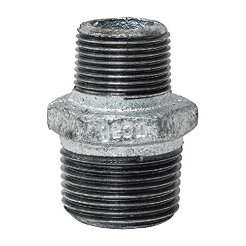 Reduzierdoppelnippel 1 1/2" x 1 1/4" AG/AG Reduzierung - Fitting aus Temperguss feuerverzinkt - Formteil Nr.245 von qpool24
