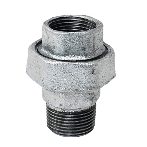 Verschraubung 2 Zoll Verschraubung - flachdichtend Innengewinde/Außengewinde - Fitting aus Temperguss verzinkt für Sanitär, Heizung und Installation von qpool24