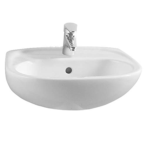 Waschbecken und Waschtische Design "Base" weiß Ausführung Handwaschbecken 45cm weiß von qpool24
