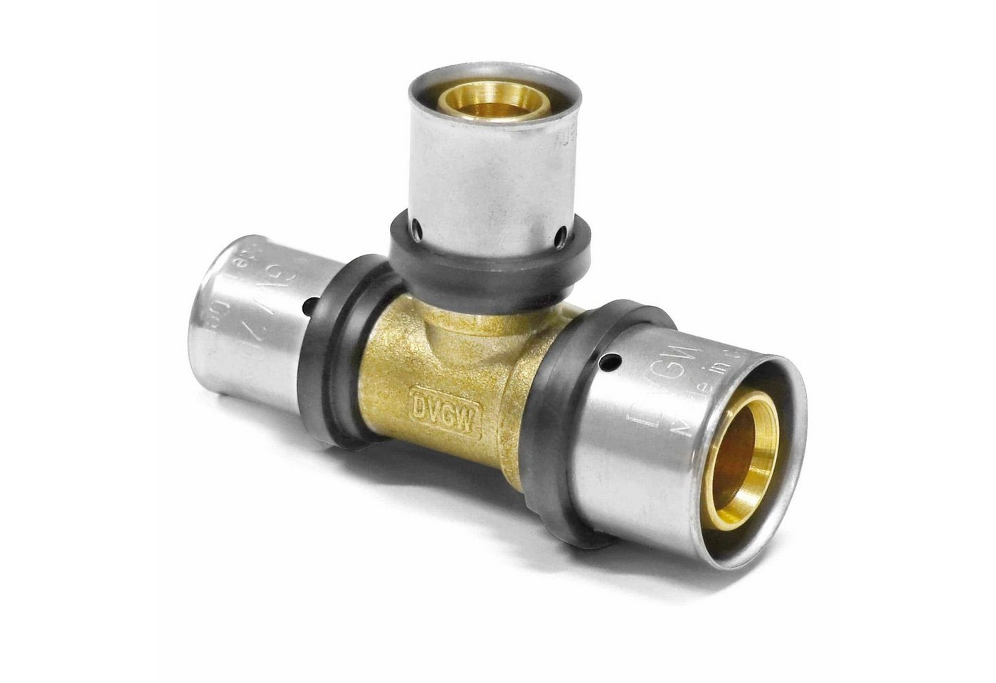 qpool24 Pressfitting, Pipetec Press-T-Stück zweiseitig reduziert qpool24 Pressfitting, Pipetec Press-T-Stück zweiseitig reduziert von qpool24