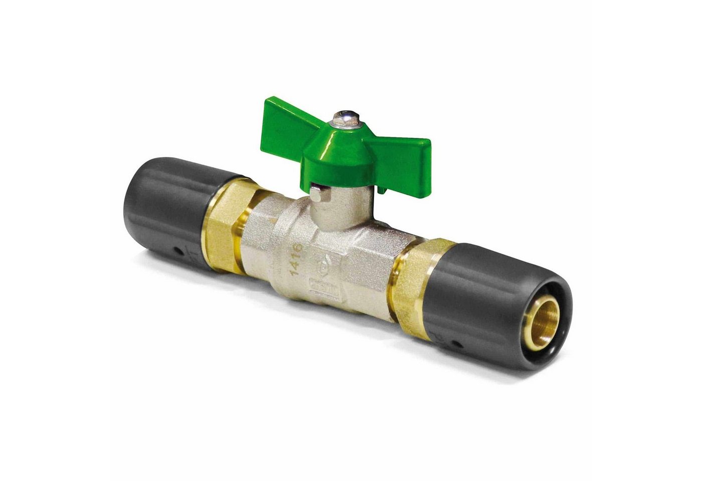 PipeTec Deutschland Steckfitting, Pipetec Steckfitting - DVGW Kugelhahn mit Knebelgriff grün von PipeTec Deutschland
