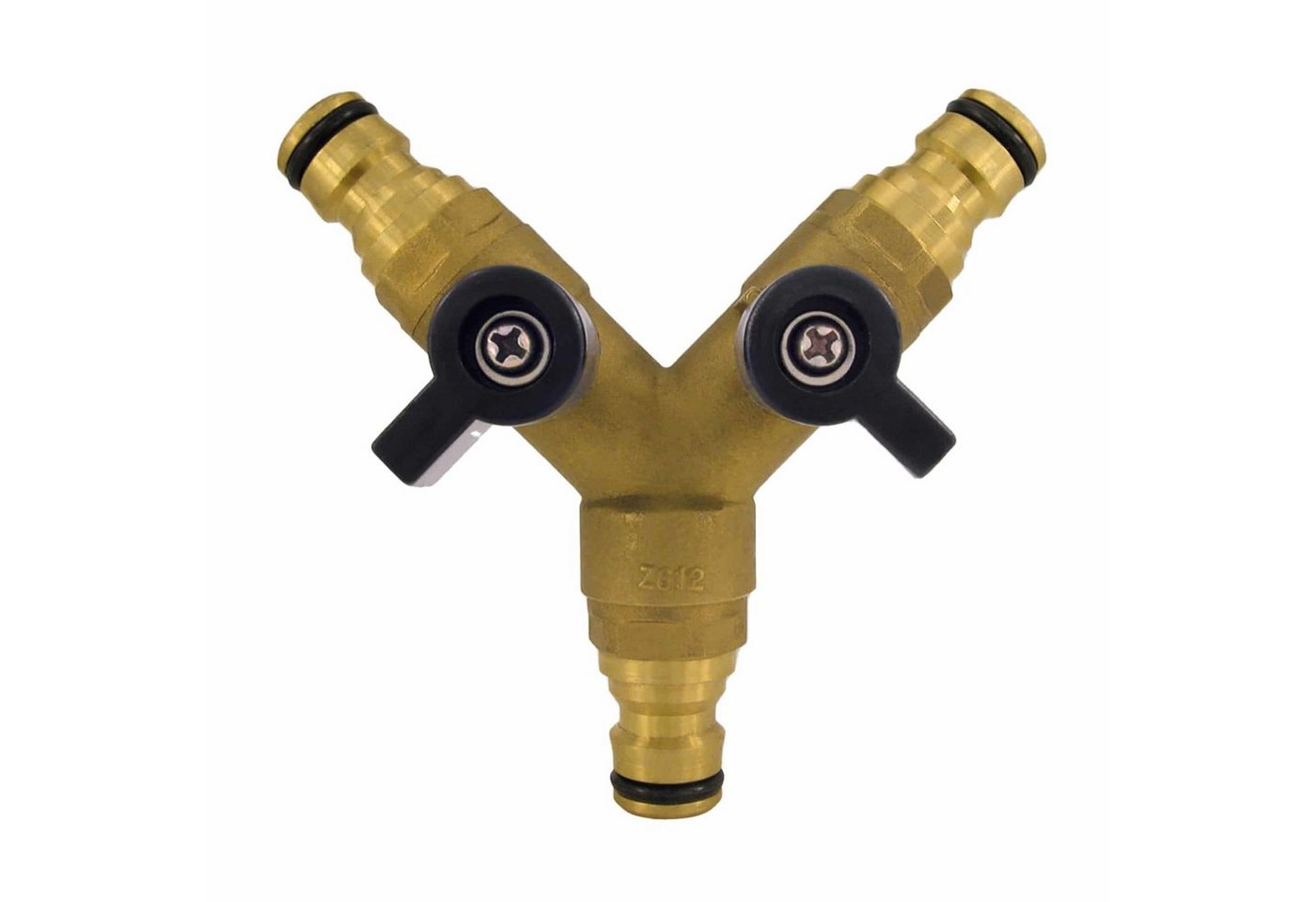 puteus Steckfitting, Y Verteilerstück mit 2 Kugelhähnen -Messing-blank puteus Steckfitting, Y Verteilerstück mit 2 Kugelhähnen -Messing-blank von puteus