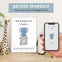 Digitale Spardose | Geldgeschenk Sparbuch Qrcode Bild Geschenkidee Taufe Kommunion Konfirmation Motiv Elefant Digitale Spardose | Geldgeschenk Sparbuch Qrcode Bild Geschenkidee Taufe Kommunion Konfirmation Motiv Elefant von qrcodegalerie