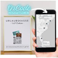 Personalisierte Urlaubskasse | Geldgeschenk Gutschein Qrcode Bild Motiv Rundreise von qrcodegalerie
