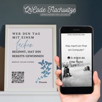 Personalisiertes Witze Qrcode Bild | Verschenke Flachwitze Motiv Blau von qrcodegalerie