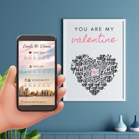 You Are My Valentine | Personalisiertes Qrcode Bild Valentinstag Eure Liebe in Einem von qrcodegalerie