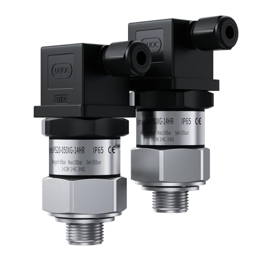 Edelstahl-Kolben-Wasserpumpe, Luft-Öl-Druckschalter, 10–100 bar, 20–200 bar, 30–300 bar, G1/2, mechanischer Druckregler (NPT1-4-Gewinde, 10–100 bar) von qudkdhs
