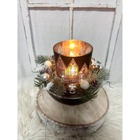 Haltbares Adventsgesteck Mit Windlicht - Schwarz/Weiss/Silber Weihnachtsdeko Nr. 1370 Haltbares Adventsgesteck Mit Windlicht - Schwarz/Weiss/Silber Weihnachtsdeko Nr. 1370 von quedeko