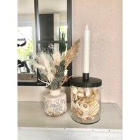 Kerzenglas Kerzenhalter Trockenblumen Nr. 92 von quedeko