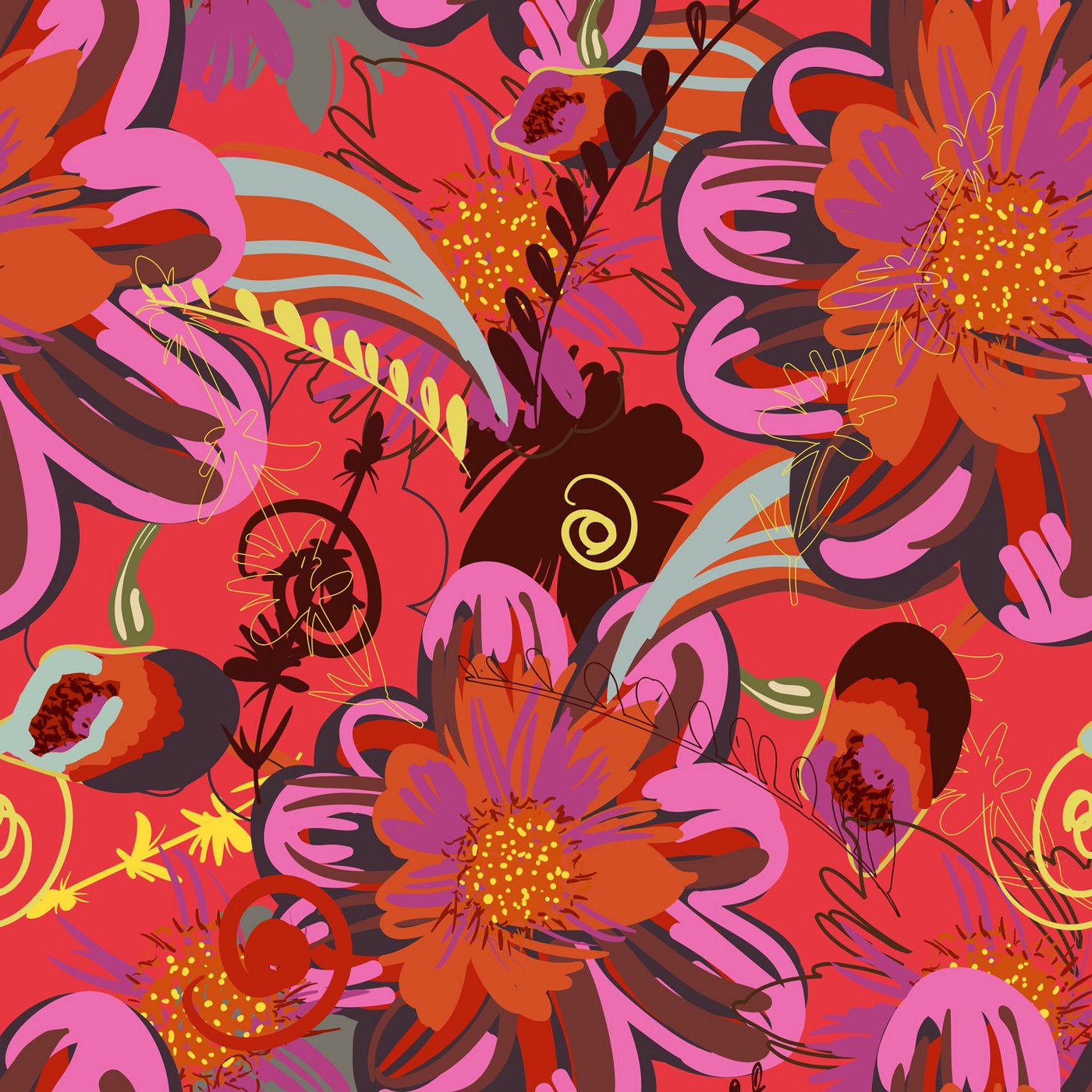 queence Acrylglasbild Blumen, Flower Power, Blüten, rot, pink, Blumen, Fine Art-Print in Galeriequalität queence Acrylglasbild Blumen, Flower Power, Blüten, rot, pink, Blumen, Fine Art-Print in Galeriequalität von queence