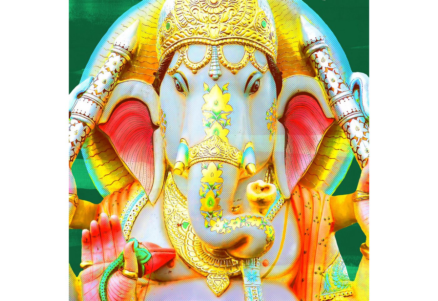 queence Acrylglasbild Elephant God - Lord Ganesha : Ganesh Chaturthi, Elefant, Elefant, Tier inkl. rückseitiger, vormontierter Aufhängung von queence
