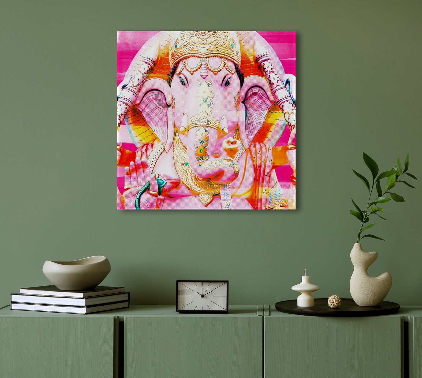 queence Acrylglasbild Elephant God - Lord Ganesha : Ganesh Chaturthi, Elefant, Elefant, Tier inkl. rückseitiger, vormontierter Aufhängung von queence