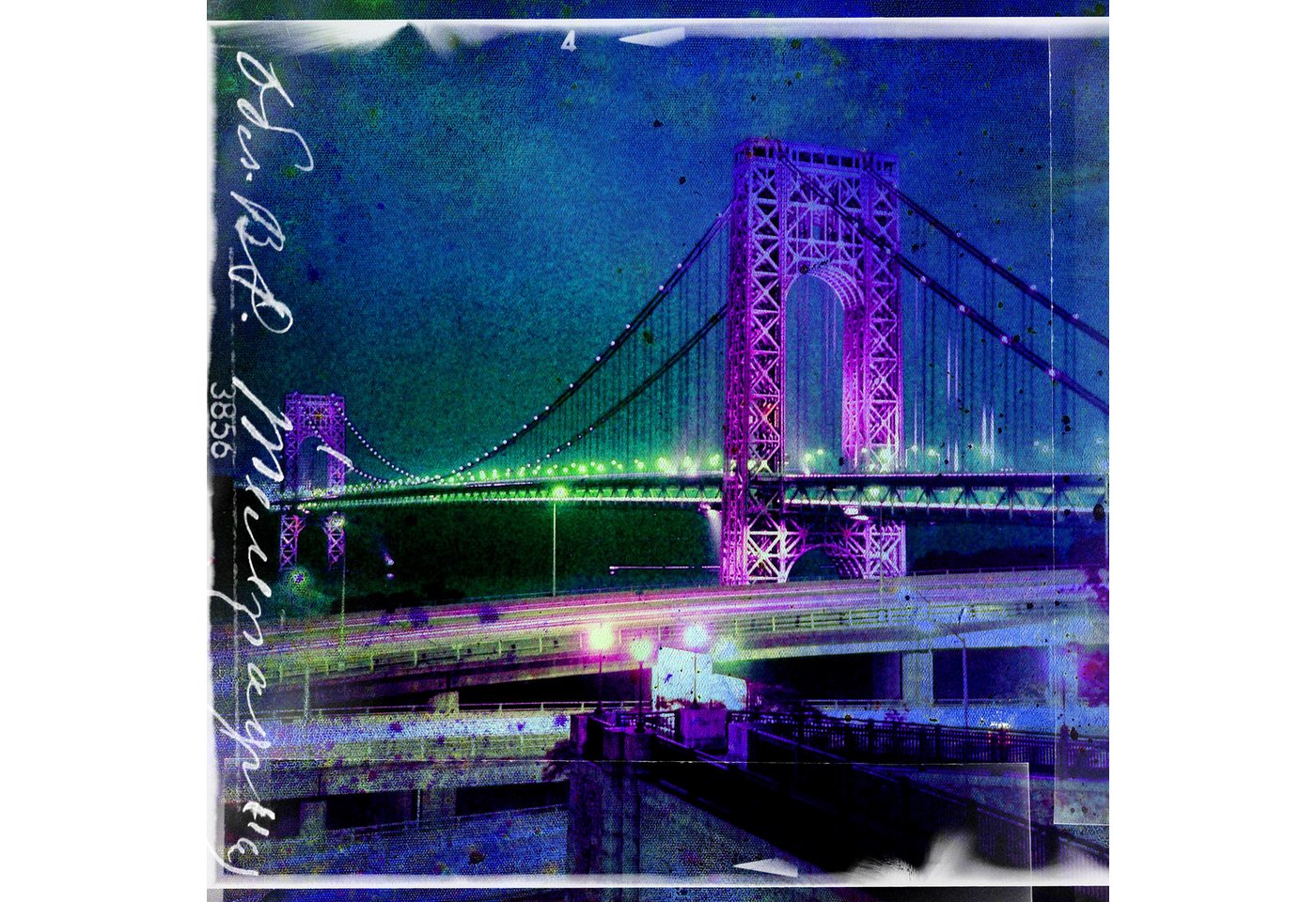 queence Acrylglasbild George Wahington Bridge, New York, NYC, Brücke, Brücke, Inkl. rückseitiger, vormontierter Aufhängung von queence