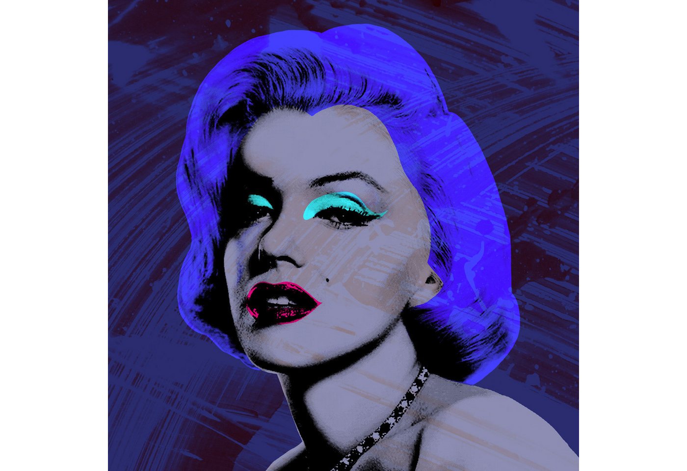 queence Acrylglasbild Marilyn Monroe, bunt, Marilyn Monroe, Inkl. rückseitiger, vormontierter Aufhängung von queence