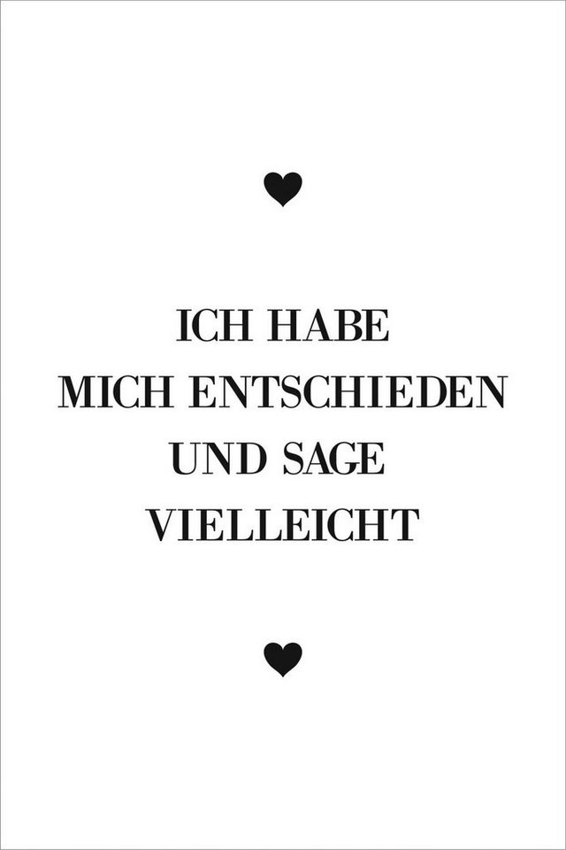 queence Acrylglasbild Spruch von queence