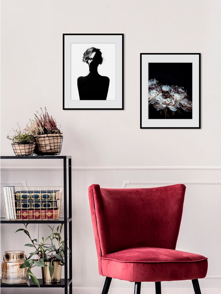 queence Bild Ella, (1 St), HD Premium Poster-Druck inkl. Holzrahmen von queence