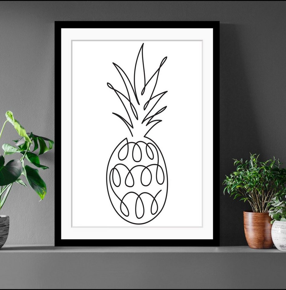 queence Bild Juliane, Abstrakt, Ananas, Kunst, Obst, Schwarz-Weiß queence Bild Juliane, Abstrakt, Ananas, Kunst, Obst, Schwarz-Weiß von queence